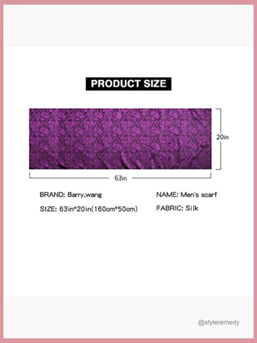 Men's Paisley Silk Feel Lightweight Scarf Neckerchief Wrap Gift Set